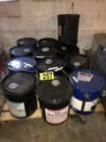 Pallet of gear oil & red grease