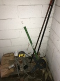 Trash pump, breaking bars, pick ax