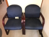 (2) Blue office chairs