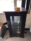 Black glass front cabinet