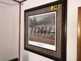 Framed horse race pic