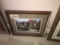 Framed farm scene picture