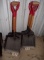 (5) Angled cast metal wide coal shovels