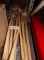 (10) Wooden handled large whick brooms