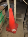 (5) Large orange caution cones
