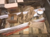 Pallet of crowbars, respirator filters, other hardware