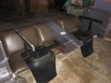 Office bench seat & 2 office chairs w/ table bench