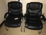 (2) Leather office chairs