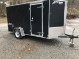 2010 Homestead Patriot enclosed trailer w/ rear drop door 14'x6', black