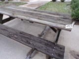 Wooden picnic table