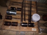 Pallet black pipe fittings & thread rod