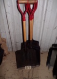 (7) Flat cast metal wide coal shovels