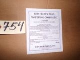 (6) Boxes 100 lb red fluffy wax sweeping compound