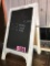 Bi-fold chalk menu board