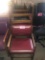 (9) Red leather waiting room chairs