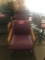 (8) Burgundy leather waiting room chairs