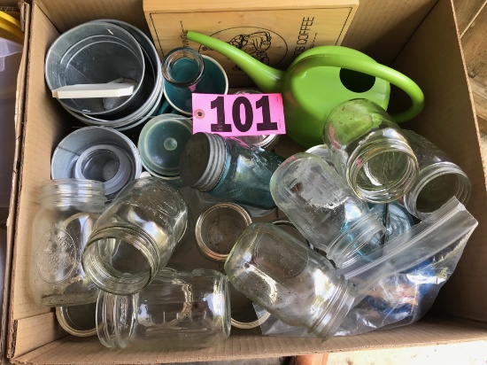 Box of glass canning jars
