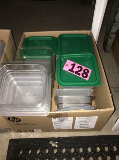 Box of plastic food containers