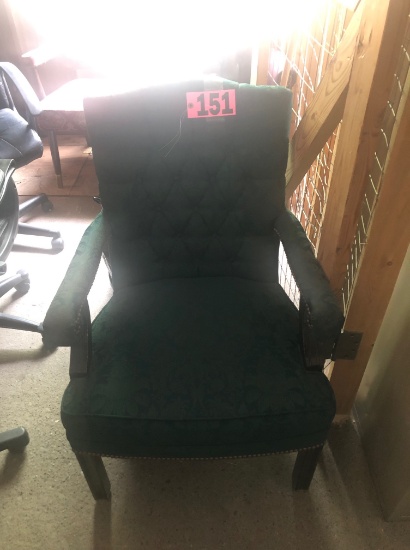 Green upholstered chair