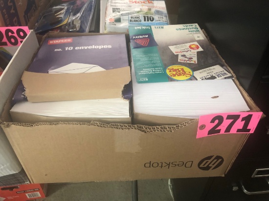 Box of office envelopes