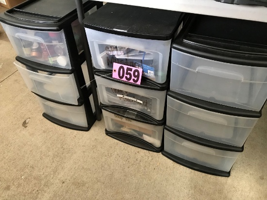 (3) Plastic bins of condiments