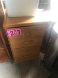 Wood 2 drawer file cabinet