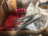 Box of otoscope disposable covers, bio hazard trash bags