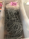 Tub of metal hooks