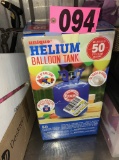 Helium tank w/ balloons & ribbons