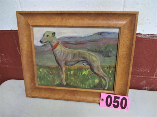 Oil on Canvas Greyhound/Whippit,