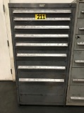 9- Drawer metal tooling cabinet & contents