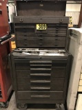 Kennedy double stack machinist metal cabinet & contents