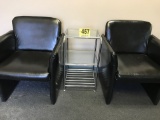 (2) Waiting room chairs & table