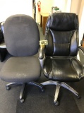 (2) Rolling office chairs