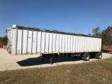 Red River semi belt trailer, 45ft. Tandem axle, 8 wheel, conveyor semi trai