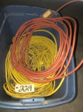 Plastic tub of HD ext cords