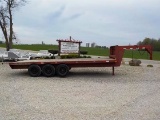 1980 Homemade Tri-axle gooseneck, 95”x20’ flatdeck, 7000# spring axles, SN: