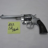 Colt DA .38 revolver, chrome 6 shot revolver