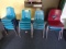 (16) Plastic school chairs