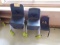 (12) Blue plastic children chairs