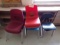 (8) Assorted plastic school chairs