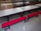 Retractable cafeteria table 10ft red bench