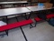 Retractable cafeteria table 10ft red bench