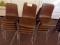 (15) Brown school chairs