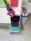 Step stool (2) and flag