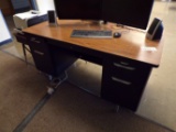 5ft x 30in Teachers desk & other desk (rm 1)