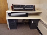 7ft counter & 2 file cabinets