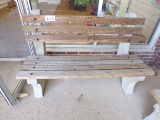 (1) 5ft Wood/concrete bench