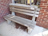 (1) 5ft Wood/concrete bench