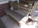 (1) 5ft Wood/concrete bench